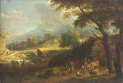 Bergers dans un paysage - Joachim Franz Beich